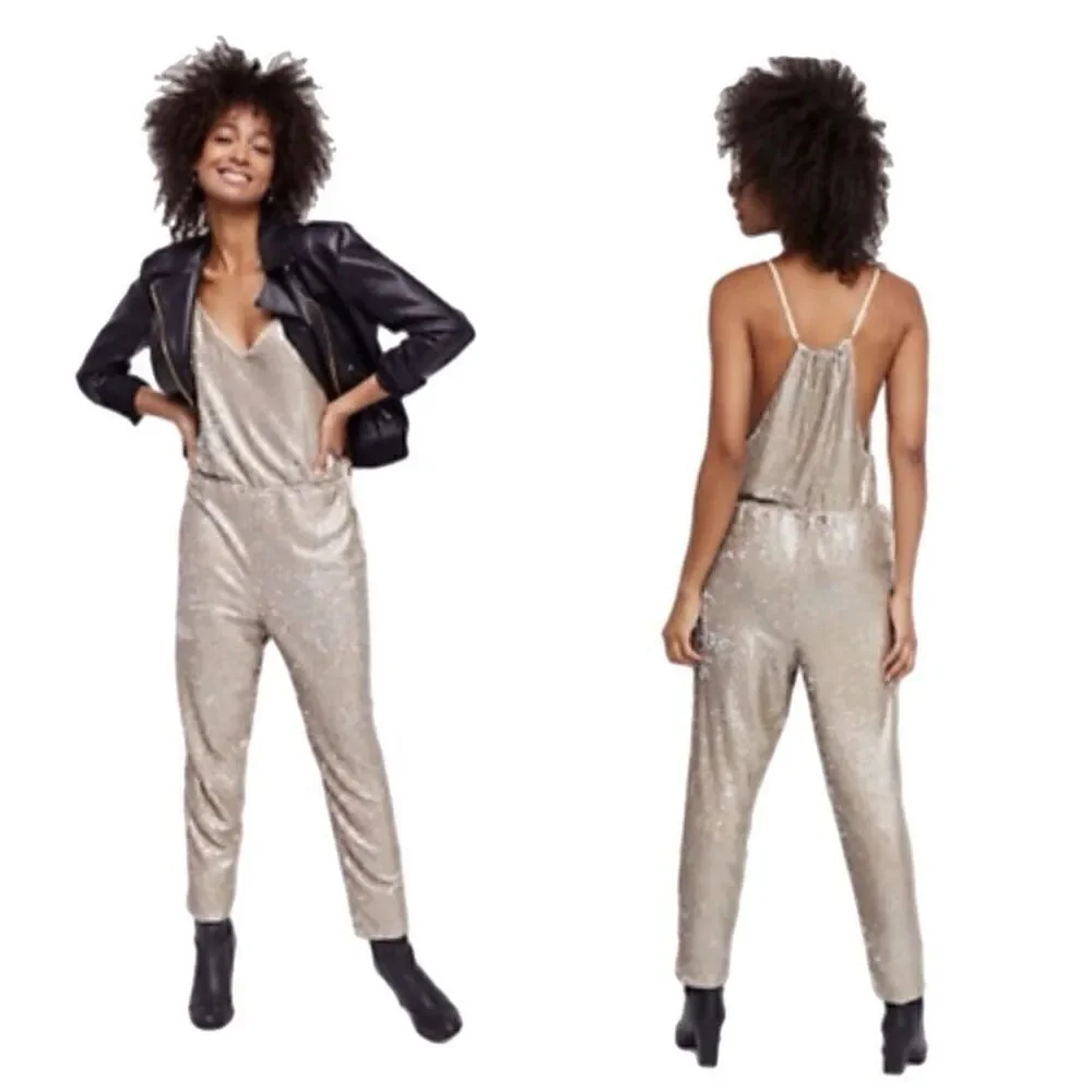 Free People Sequin Jumpsuit
